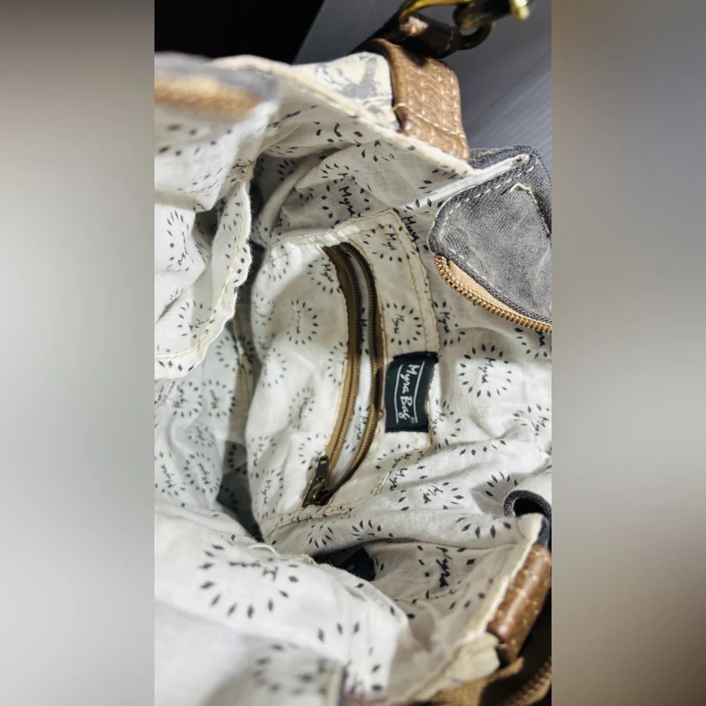 Myra Bag Floral Crossbody with Brown and Black - Picture 4 of 4